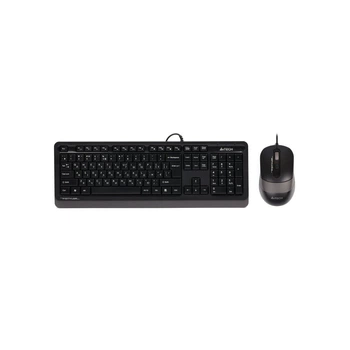 Комплект клавиатуры и мыши A4tech Fstyler F1010 Sleek Multimedia комфортная USB Черно-серый (F1010)