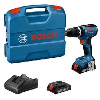 Аккумуляторная ударная дрель-шуруповерт Bosch Professional GSB 18V-65 в L-Case с 2 акб 18V 2.0Ah и з/у GAL 18V-20 (06019N3100)