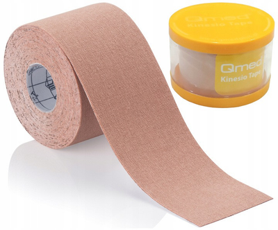 Кінезіо тейп Kinesio Tape, бежевий Qmed Бежевий 000311006