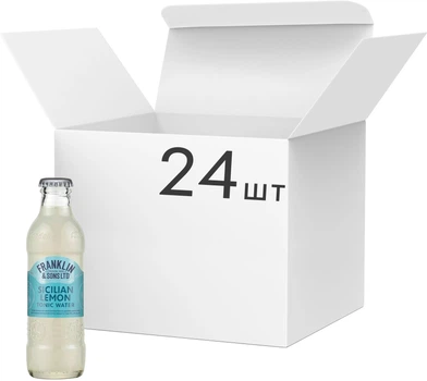 Упаковка напою газованого Franklin & Sons Тонік Сицилійський лимон 0.2 л x 24 шт. (5032678004986)