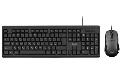 2E Комплект клавіатура та миша MK401 USB-A, EN/UK, чорний