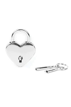 Замочек навесной в форме сердца Liebe Seele Heart Shape Padlock (2 шт) Серебристый