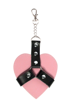 Брелок для ключей сердце Art of Sex Chained Heart на карабине Розовый