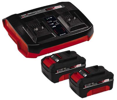 Набір акумуляторів + зарядний пристрій Einhell 18V 2x4.0Ah Twincharger Kit, PXC