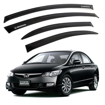 Дефлектори вікон вітровіки Honda Civic 4D 2006-2011 3M Скотч Voron Glass