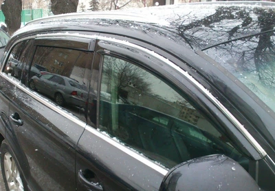 Дефлектори вікон вітровики для Opel Insignia 2009- Combi З Молдингом Хром