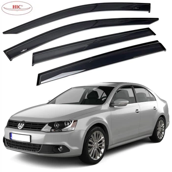 Дефлектори вікон вітровики HIC для Volkswagen Jetta 2011- (VW44)