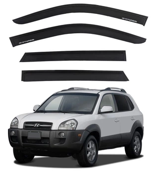 Дефлектори вікон вітровики Hyundai Tucson (JM) 2004-2010 Скотч 3M Voron Glass