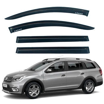 Дефлектори вікон вітровики Renault Logan MCV 2012- Скотч 3M Voron Glass