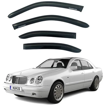 Дефлектори вікон ветровики Mercedes E-klasse (W210) 1995-2003 Седан Скотч 3M Voron Glass