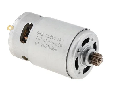 Двигатель RS550 (мотор) шуруповерта с шестерней 18V (12 зубов, D8.5)