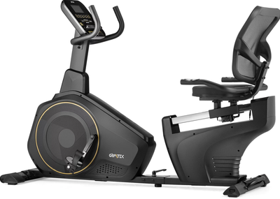 Горизонтальний велотренажер Gymtek XBR6000 електромагнітний золотистий