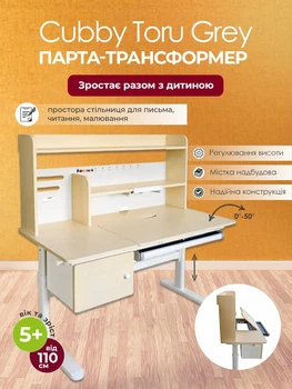 Парта для школьника Cubby Toru Grey