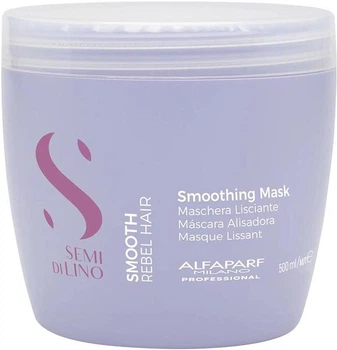 Розгладжуюча маска для волосся Alfaparf Semi Di Lino Smooth гладкість, блиск і контроль пухнасті, 500 мл