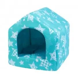 Синий Переносний м'який будиночок будка для собак Portable Dog House Синій