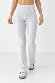 Жіночі лосини-кльош Bershka - світло-сірий цвет, L