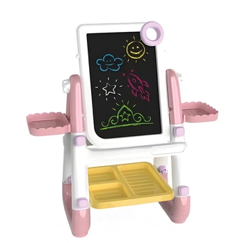 Мольберт дитячий Drawing Board Glow двосторонній, крейда, маркери, магніти. Pink (143269)