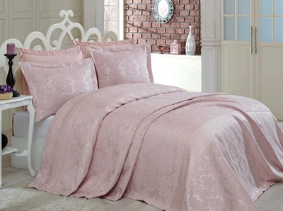 Покривало Dantela Vita 10974 Туреччина 260*260 Поліестер Пудра