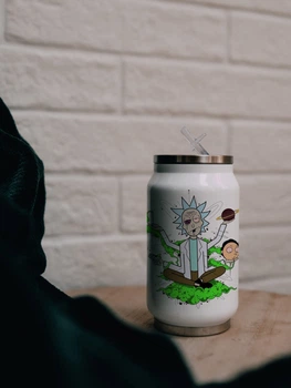 Термос с трубочкой Marmyza Рик и Морти Rick and Morty Wubba Lubba Dub-Dub - 400 мл