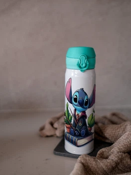 Термос з поїльником на кнопці для дітей Marmyza Стіч Stich Навчання Disney Stich - 350 мл