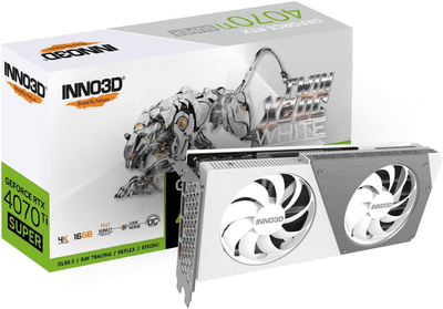 Відеокарта Inno3D GeForce RTX4070 Ti Super Twin X2 16GB OC WHITE (N407TS2-166XX-186156W)