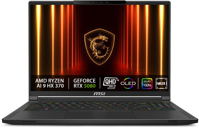 Ноутбук MSI Stealth A16 AI+ AMD Ryzen AI 9 HX 370 32Gb/2TB RTX5080 Win11 A3XWIG-030CZ