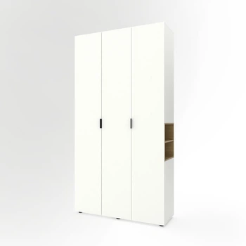 Шафа Metkas Home A015R 1200 x 420 x 2300 мм ЛДСП Білий Сніг - Дуб Артізан (MA015R-BD)