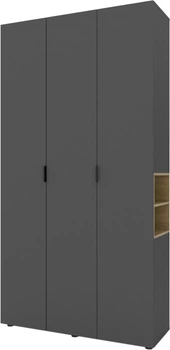 Шафа Metkas Home A015R 1200 x 420 x 2300 мм ЛДСП Антрацит - Дуб Артізан (MA015R-AD)