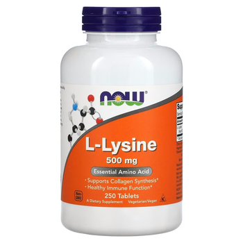 Лизин, L-Lysine, Now Foods 500 мг Таблетки
