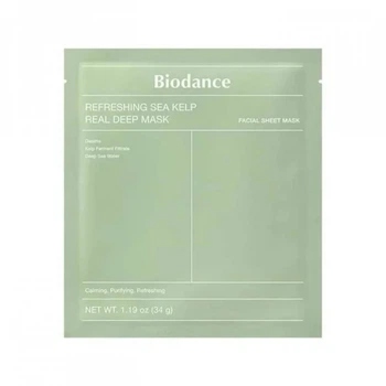 Ночная гидрогелевая маска для лица с морскими водорослями Biodance Refreshing Sea Kelp Real Deep Mask, 34г