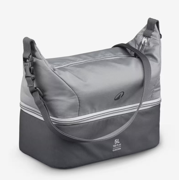 Походная Сумка-Холодильник / Термосумка 26x14x17 см QUECHUA 7л з 1 Контейнером на 1л для Кемпинга Серый