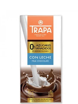 Шоколад без сахара молочный 0% TRAPA 80 г
