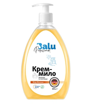 Жидкое крем-мыло Balu Мед-Молоко флакон с дозатором 600 мл
