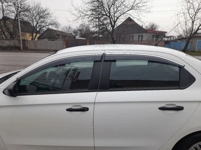 Ветровики с хромом (4 шт, Sunplex Chrome) для Peugeot 301