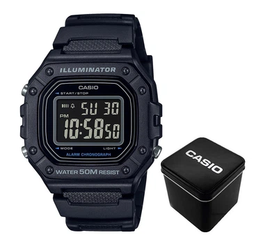 Мужские часы Casio W-218H-1B Черные ( AT1141-0123 )
