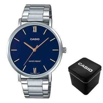 Мужские часы Casio MTP-VT01D-2B Серебристые ( AT1141-0328 )