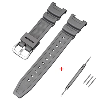 Ремінець для годинника Casio accessories Ремінець для Casio SGW-100 Gray SI, Полімер, Сірий