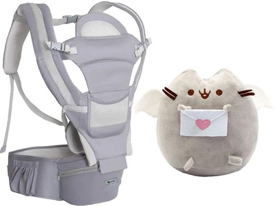 Хипсит, Эрго-рюкзак, переноска Baby Carrier 6 в 1 Серий и Пушин кэт Ангелочек с письмом 15х18см(n-9726)