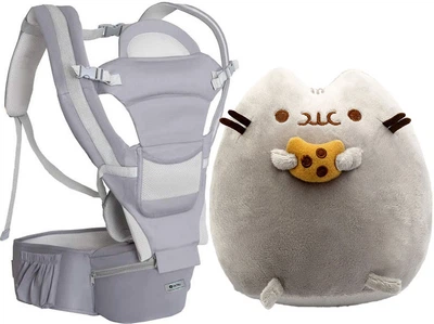 Хипсит, Эрго-рюкзак, переноска Baby Carrier 6 в 1 Серий и Пушин кэт с печеньем в лапках 15х18см(n-9728)