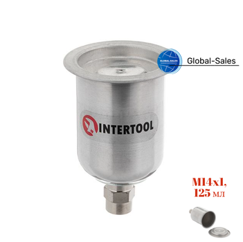 Бачок для фарбопульта HVLP Intertool 125 мл внутрішнє різьблення M14 x 1 мм (PT-1903)