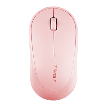 Беспроводная мышь TWolf Q18 2.4G, 1000DPI, 1xAA, Розовый