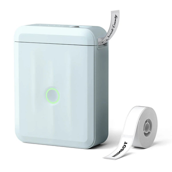 Портативный термопринтер для печати наклеек стикеров NIIMBOT D110_M Bluetooth 1500mAh Blue (1AA56301619)