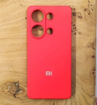 Чехол Silicone Case для Xiaomi Redmi Note 13 Pro 4G Red