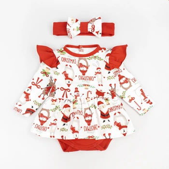 Боди Dexter`s-платье для девочки новогоднее с крылышками и повязкой santa 86 см