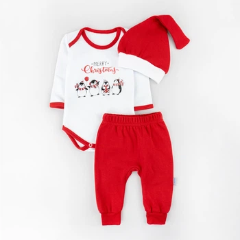 Комплект для новорожденных Dexter`s новогодний из трех предметов merry christmas с пингвинами 86 см