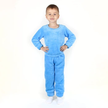 Пижама Dexter`s детская теплая из плюша однотонная blue 98 см