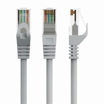 Патч-корд литий Cablexpert PP6U-CU-5M UTP, категорія. 6E, мідь, 50u" штекер із фіксатором, 1 м, сірий