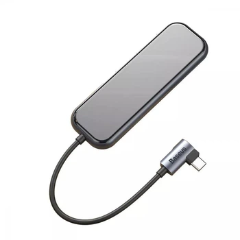 USB-Хаб Baseus Multi-functional Type-C to 4xUSB3.0+PD Grey
