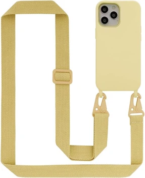 Чехол с ремешком Wave Strap Silicone Case iPhone 13 Yellow