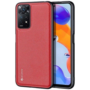 Чохол книжка Dux Ducis Fino case cover covered with nylon material for Xiaomi Redmi Note 11 Pro 5G / 11 Pro Red